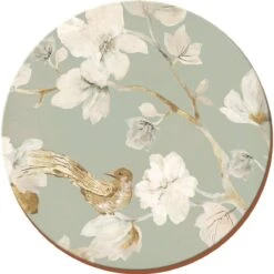 Creative Tops Duck Egg Floral Round Placemats Set Of 4