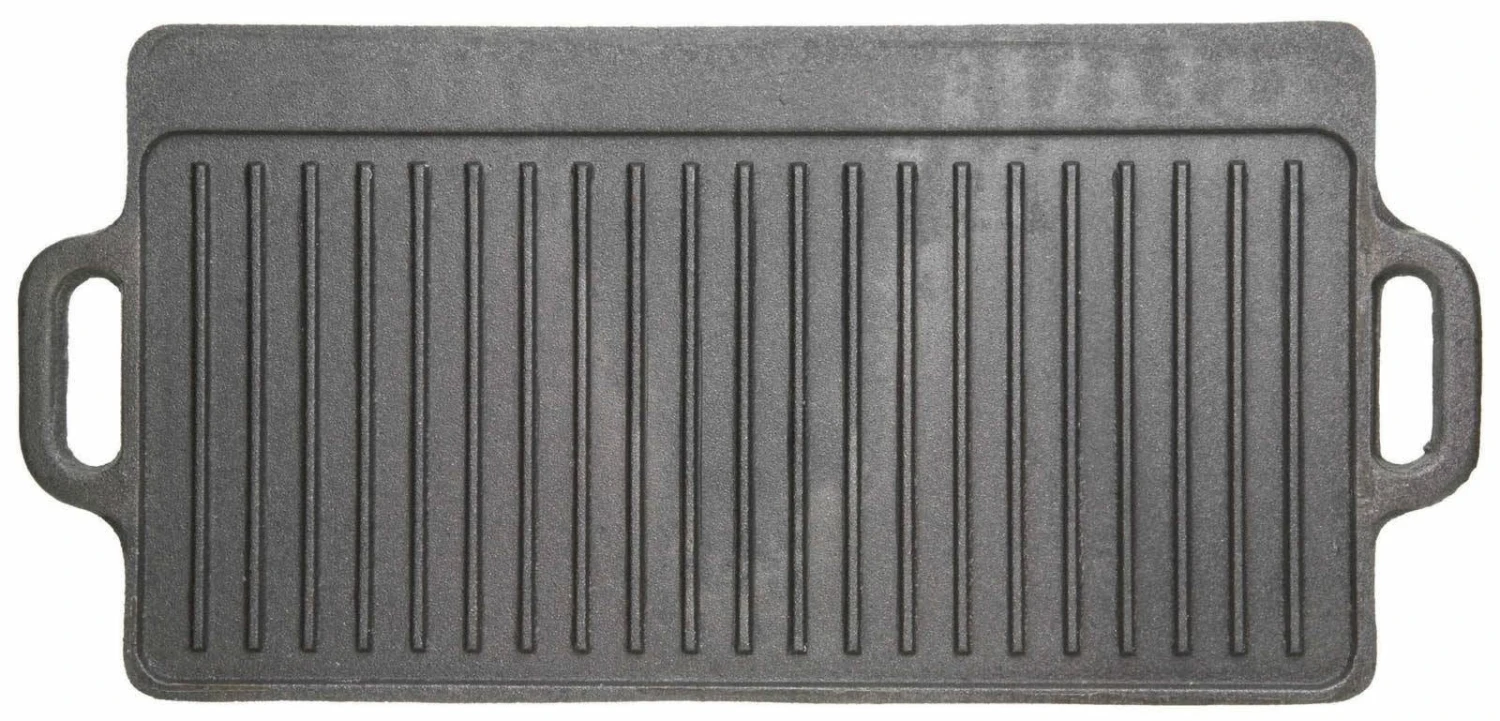 KitchenCraft Deluxe Cast Iron Reversible Griddle 45x23cm