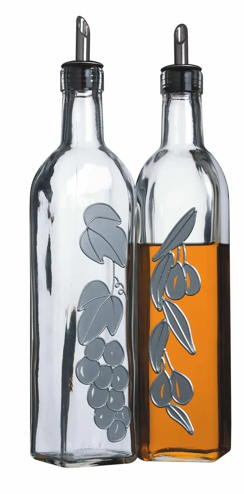 KitchenCraft Italian Glass Oil & Vinegar Set Of 2 Bottles 500ml