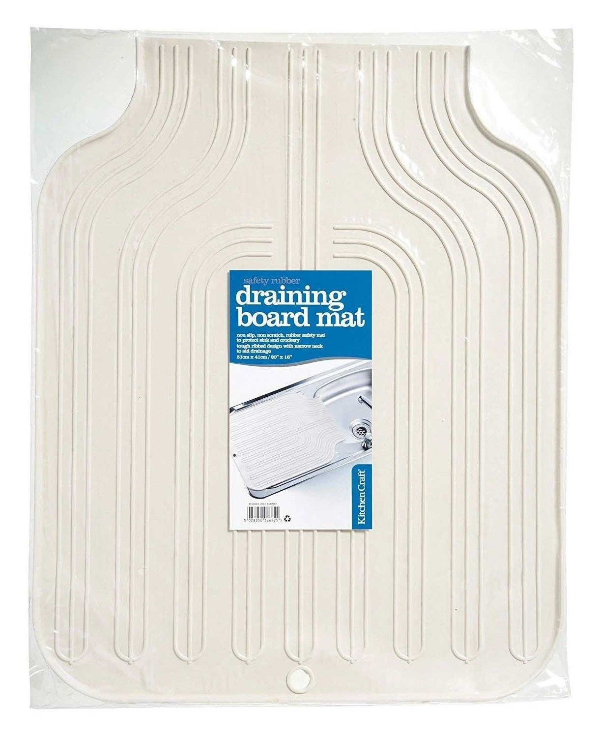 KitchenCraft Rubber Draining Board Mat 51x41cm - Image 2