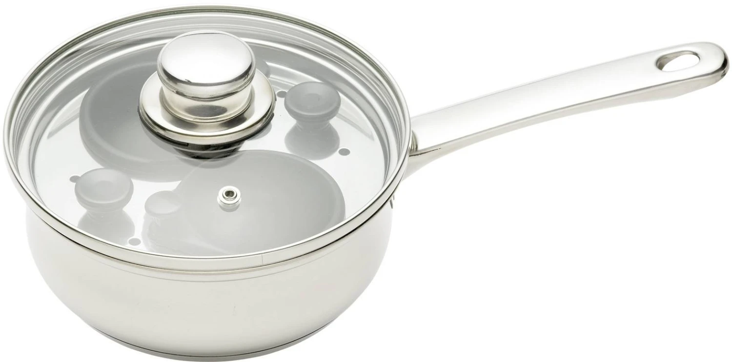 KitchenCraft Stainless Steel 2 Hole Egg Poacher 16cm