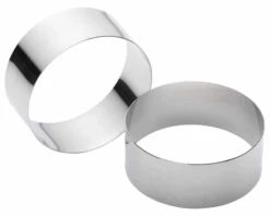 KitchenCraft Stainless Steel Large Cooking Ring 9cm Set Of 2