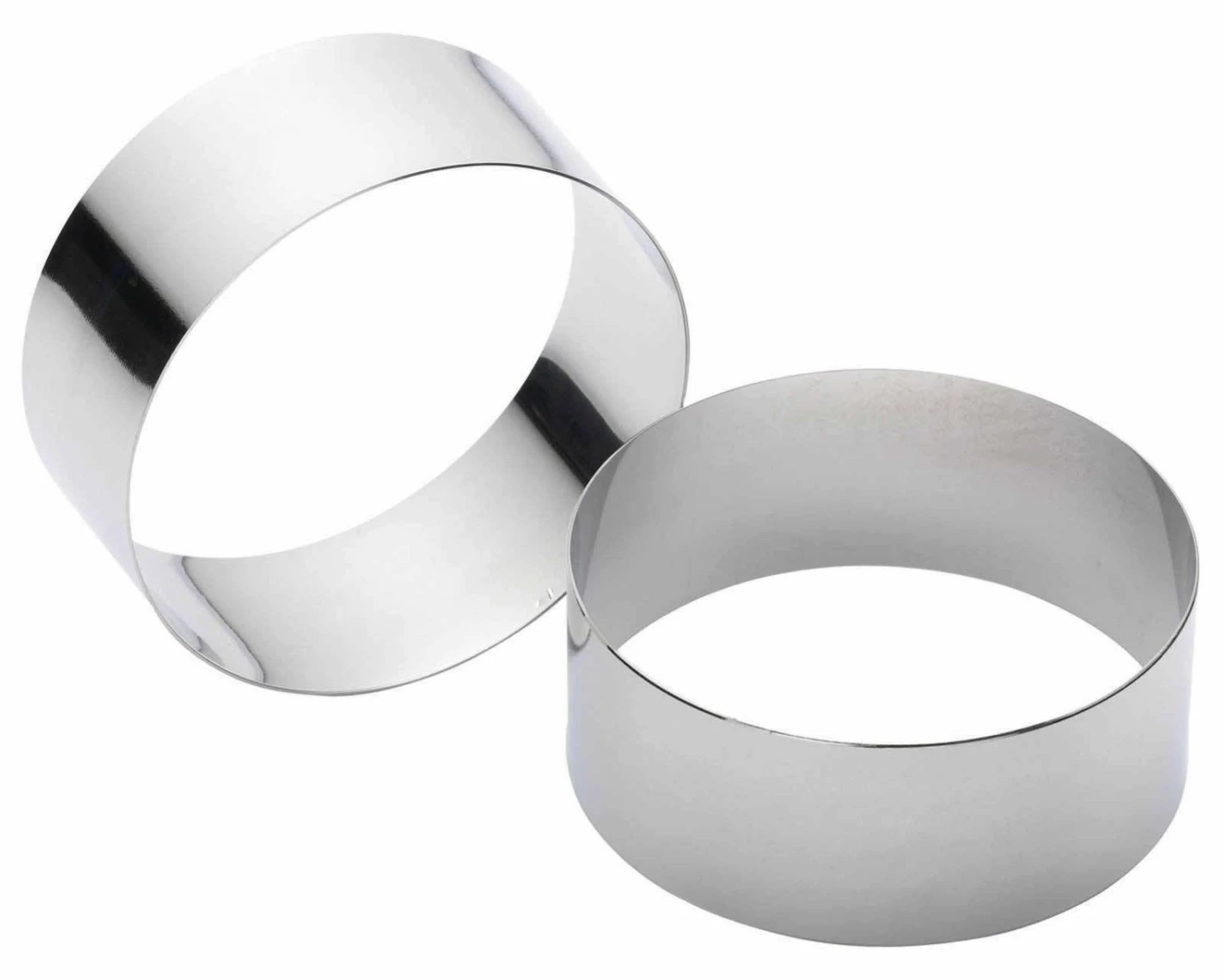 KitchenCraft Stainless Steel Large Cooking Ring 9cm Set Of 2