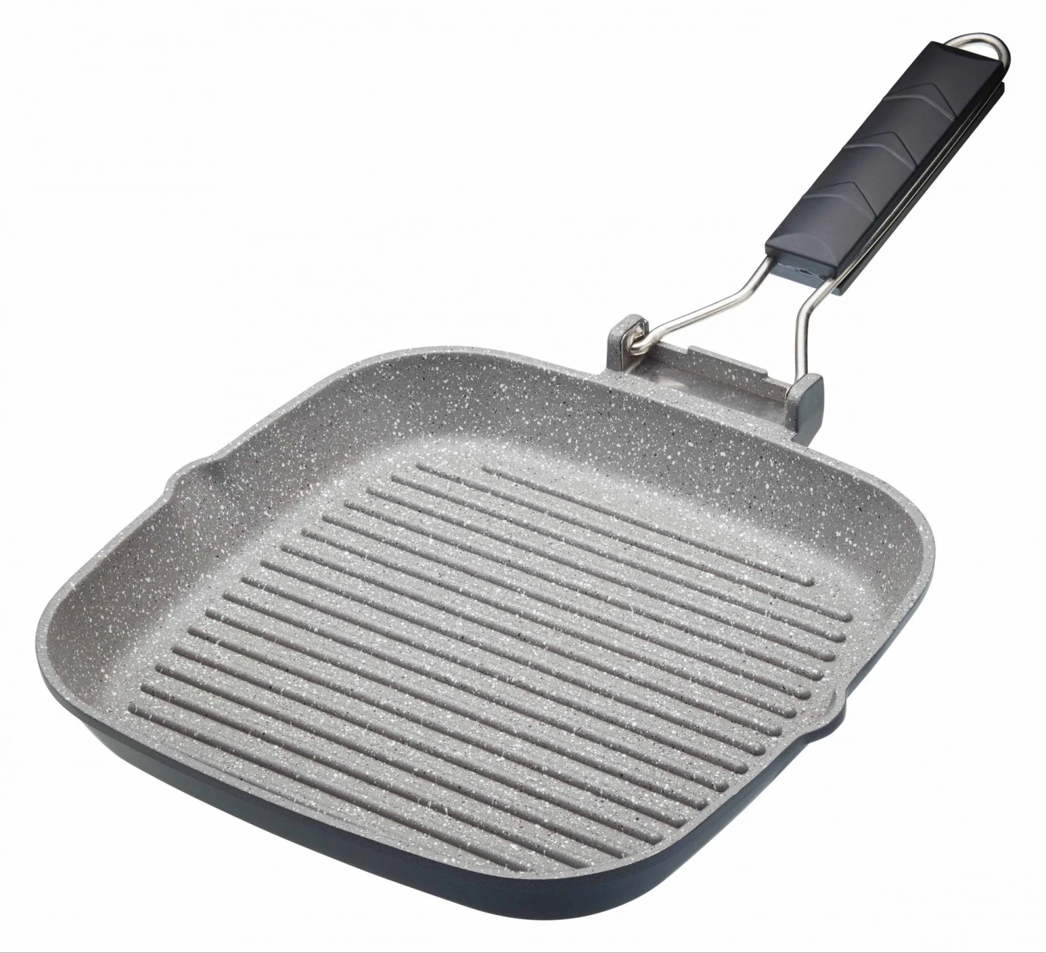 Masterclass Cast Aluminium Folding Handle Grill Pan 20cm - Image 2