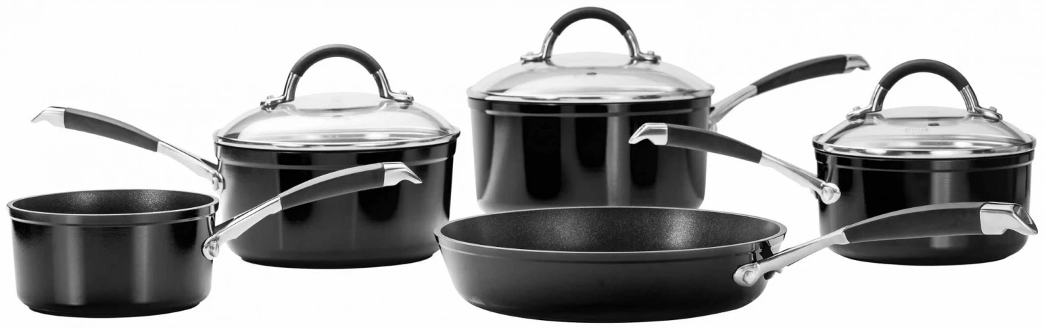 Stellar 3000 5 Piece Pan Set Black - Image 2