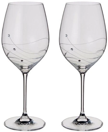 Dartington Glitz Goblet Wine Glasses Pair