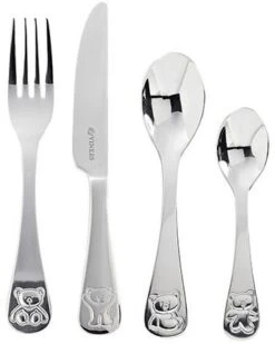Viners Bertie Bear 18/0 Kids 4 Piece Cutlery Set
