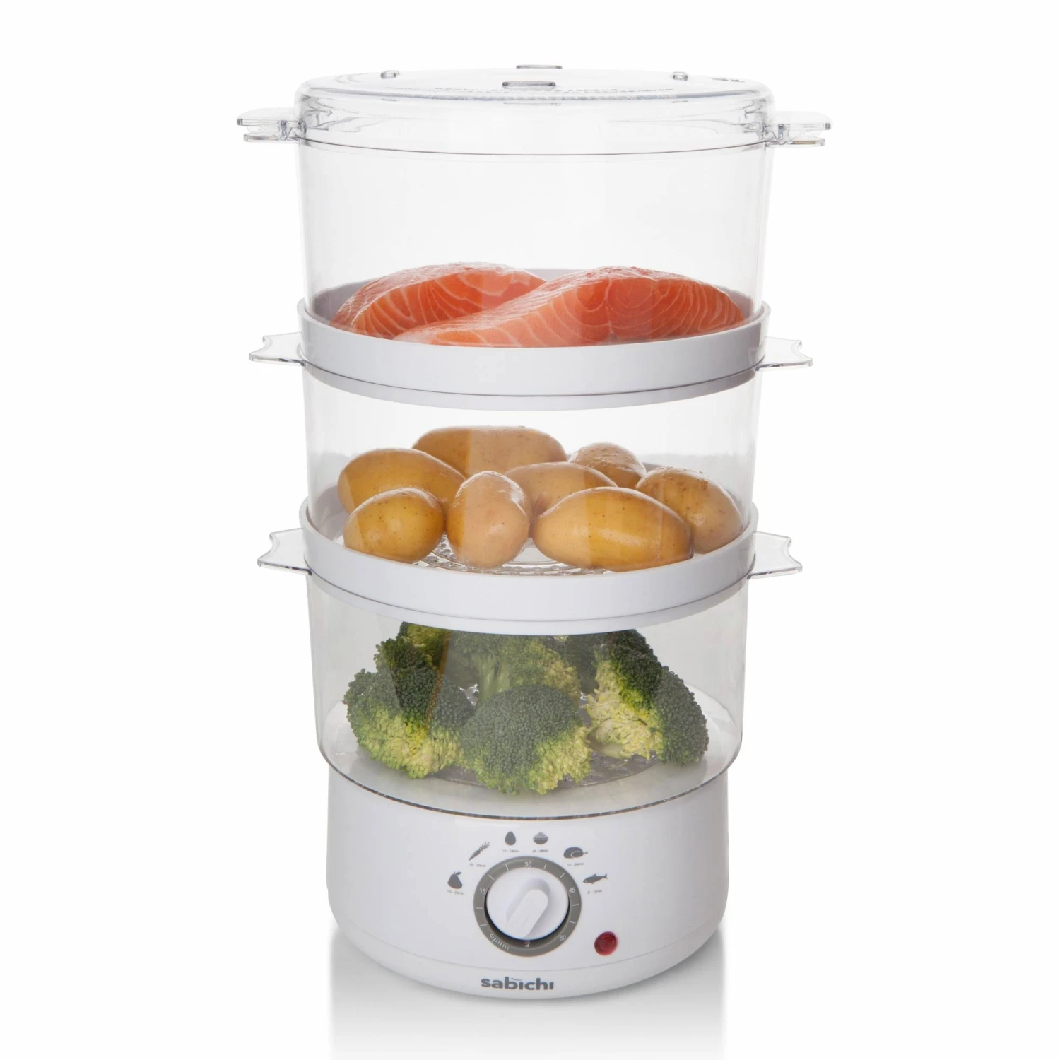 Sabichi 3 Tier Food Steamer - White 89557