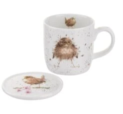 Wrendale Flying The Nest Mug & Coaster Set