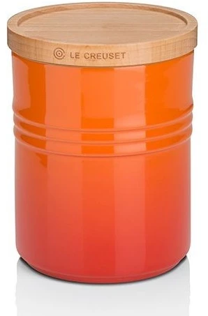 Le Creuset Medium Storage Jar With Wood Lid Volcanic