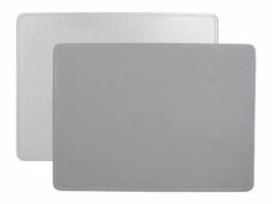 Creative Tops Faux Leather Silver Placemats Set Of 4