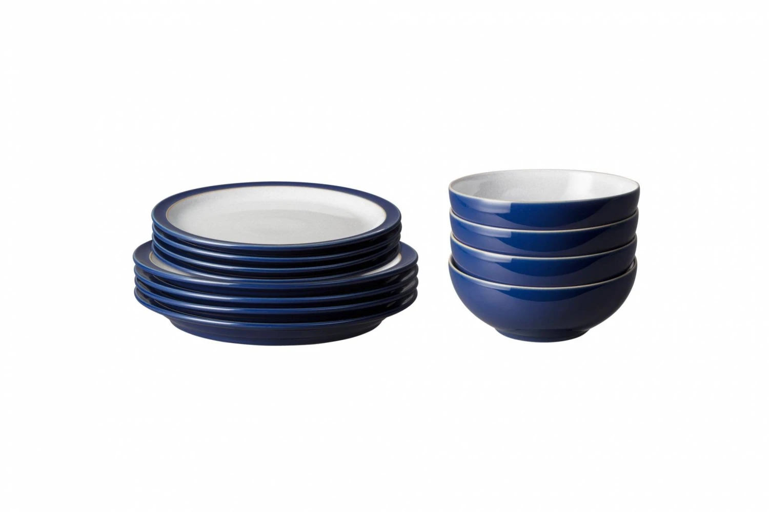 Denby Elements 12 Piece Dinner Set Dark Blue - Image 2