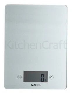 Taylor Pro Glass Digital Kitchen Scale 5kg Silver
