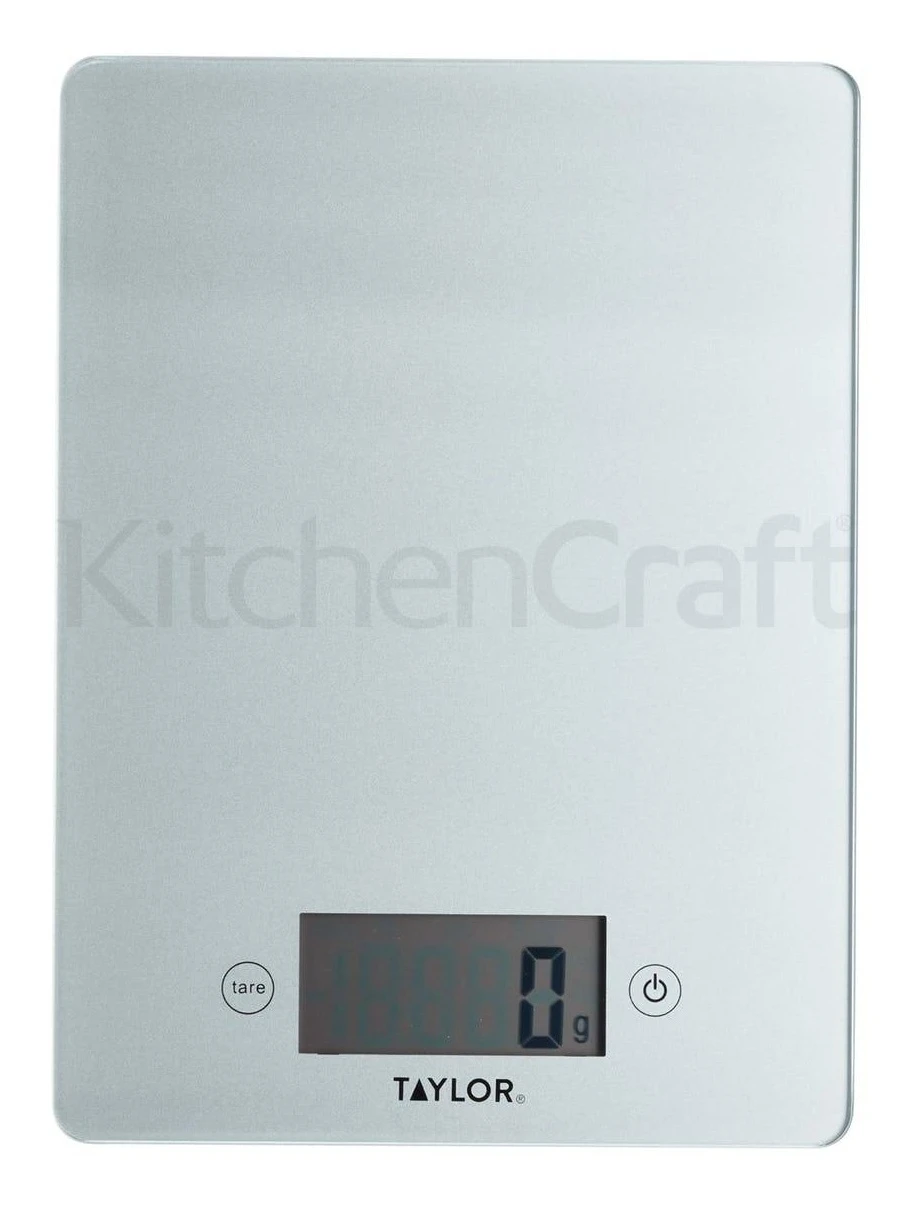 Taylor Pro Glass Digital Kitchen Scale 5kg Silver