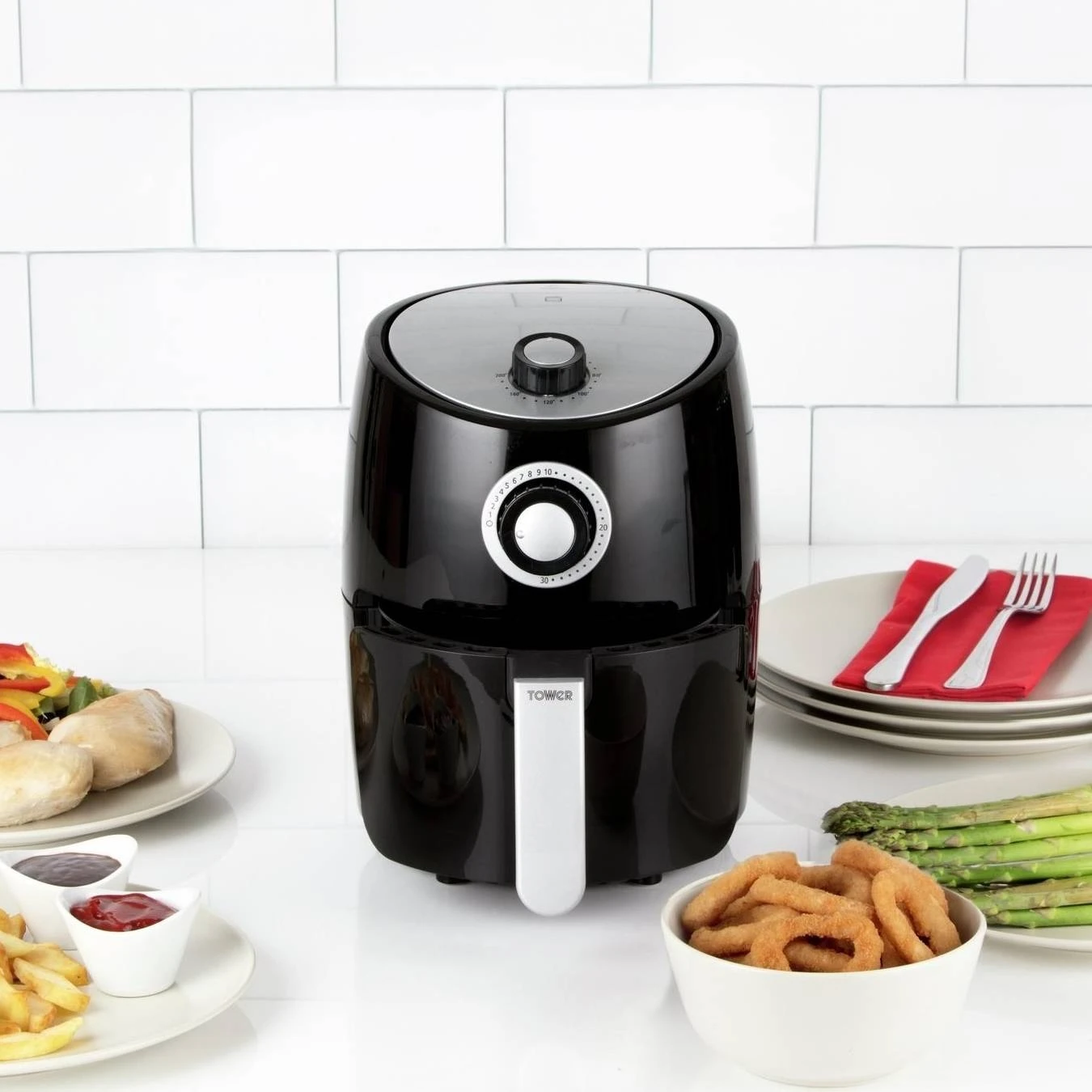 Tower T17023 2.2L Manual Air Fryer - Black - Image 3