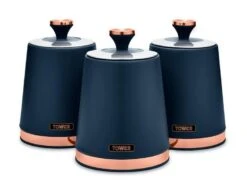 Tower Cavaletto Set Of 3 Canisters Blue