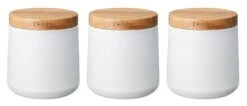 Denby White Storage Canisters Set Of 3