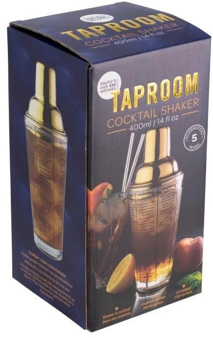 Taylors Eye Witness Glass Cocktail Shaker 400ml - Gold - Image 4