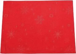 Peggy Wilkins Snow Crystal 67 X 100 Tablecloth Red