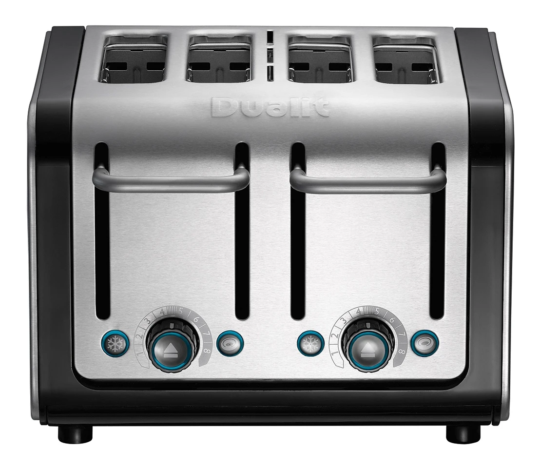 Dualit 4 Slot Architect Toaster - Black & Brushed Stainless Steel - Image 4