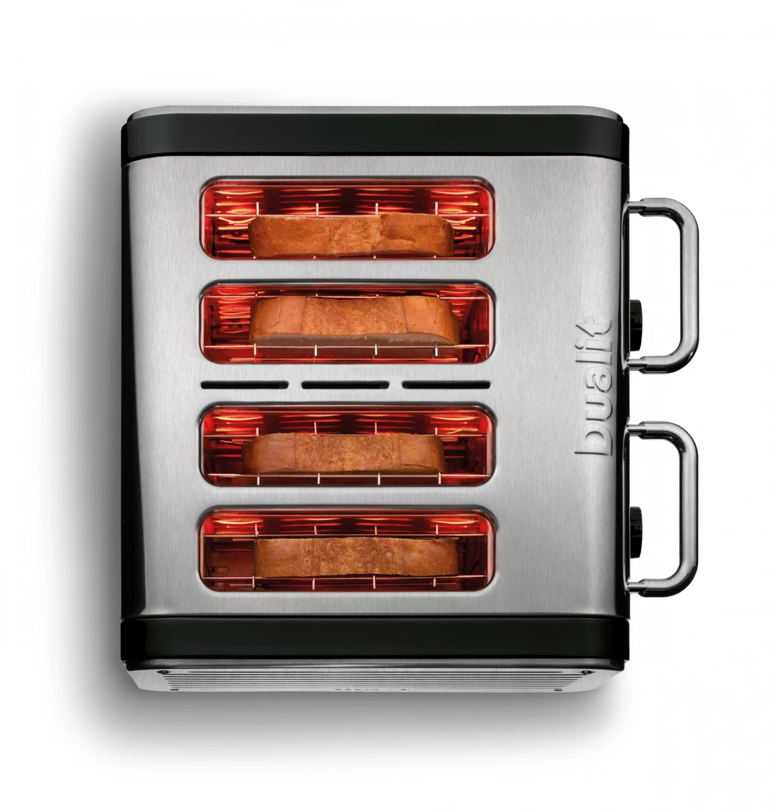 Dualit 4 Slot Architect Toaster - Black & Brushed Stainless Steel - Image 2
