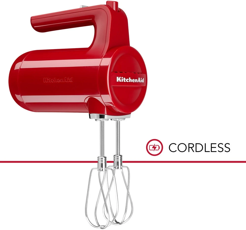 KitchenAid 5KHMB732BER Cordless Hand Mixer - Empire Red - Image 3