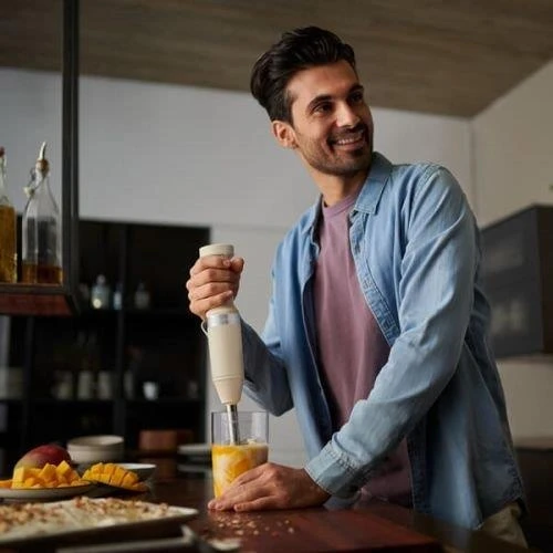 KitchenAid 5KHBBV53BAC Cordless Hand Blender Cream - Image 2