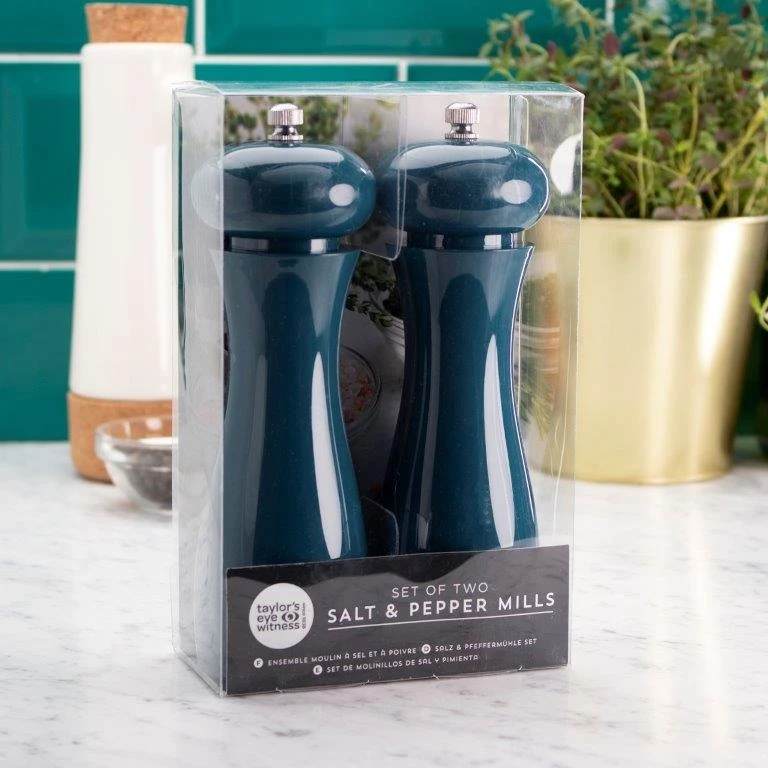 Taylors Eye Witness Salt & Pepper Mill Blue Set Of 2 - Image 2