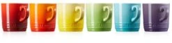 Le Creuset Set Of 6 Rainbow Cappuccino Mugs