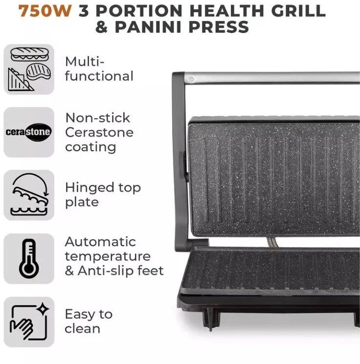 Tower T27038 Panini Grill - Cerastone - Image 3